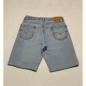 Levi's 550 Jean Shorts Men's 34×10 Blue Hemmed Denim Jorts‎ Light Wash